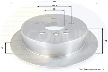 Comline - Диск гальмівний COMLINE ADC01159