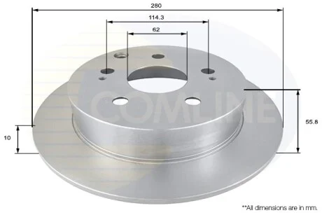 Comline - Диск гальмівний з покриттям COMLINE ADC01168