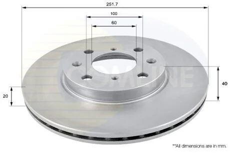 Comline - Диск гальмівний вентильований з покриттям COMLINE ADC0922V