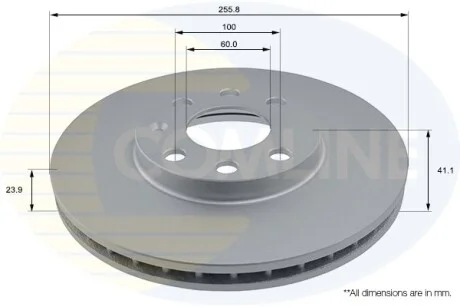 Comline - Диск гальмівний вентильований з покриттям COMLINE ADC1105V