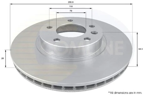 Comline - Диск гальмівний вентильований COMLINE ADC1118V