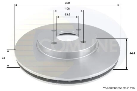 Comline - Диск гальмівний вентильований COMLINE ADC1220V