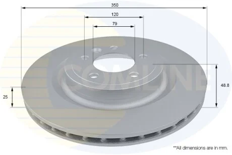 Comline - Диск гальмівний вентильований з покриттям COMLINE ADC1282V