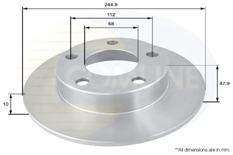 Comline - Диск гальмівний COMLINE ADC1437
