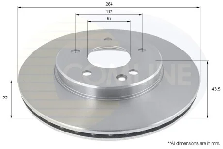Comline - Диск гальмівний вентильований COMLINE ADC1602V
