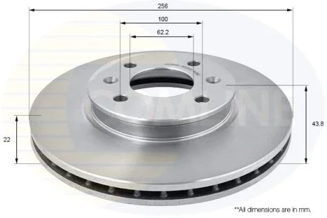 Comline - Диск гальмівний вентильований COMLINE ADC2408V