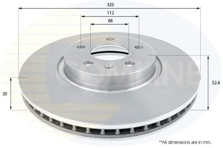 Comline - Диск гальмівний вентильований з покриттям COMLINE ADC2614V