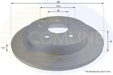 Comline - Диск гальмівний з покриттям COMLINE ADC2806
