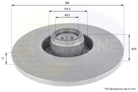 Comline - Диск гальмівний з покриттям COMLINE ADC3024