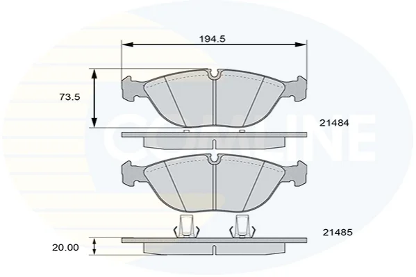Comline - Гальмівні колодки до дисків COMLINE CBP01003 (фото 1)