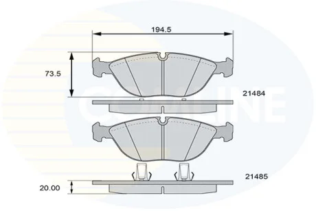 Comline - Гальмівні колодки до дисків COMLINE CBP01003