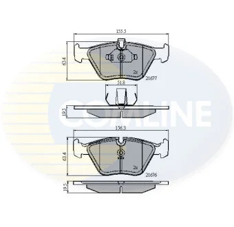 Comline - Гальмівні колодки до дисків COMLINE CBP01010