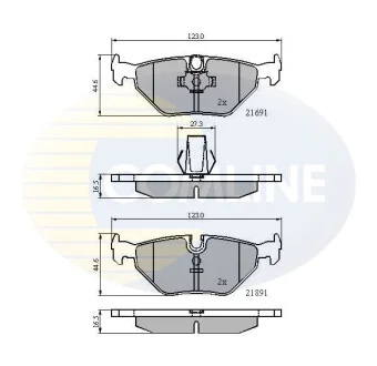 Comline - Гальмівні колодки до дисків COMLINE CBP01011