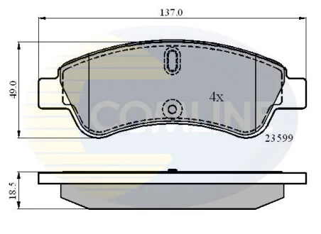 Comline - Гальмівні колодки до дисків COMLINE CBP01033