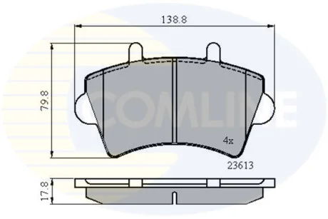 Comline - Гальмівні колодки до дисків COMLINE CBP01035