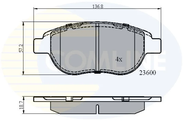 Comline - Гальмівні колодки до дисків COMLINE CBP01038 (фото 1)