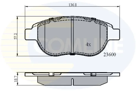 Comline - Гальмівні колодки до дисків COMLINE CBP01038
