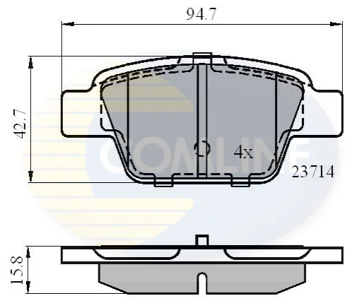 Comline - Гальмівні колодки до дисків COMLINE CBP01039 (фото 1)