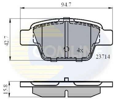 Comline - Гальмівні колодки до дисків COMLINE CBP01039