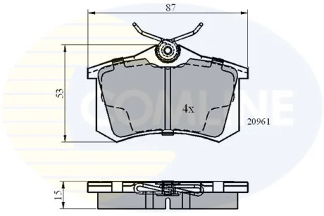 Comline - Гальмівні колодки до дисків COMLINE CBP0108
