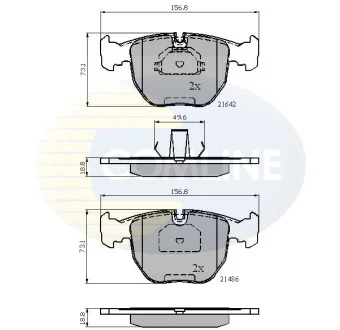 Comline - Гальмівні колодки до дисків COMLINE CBP01096