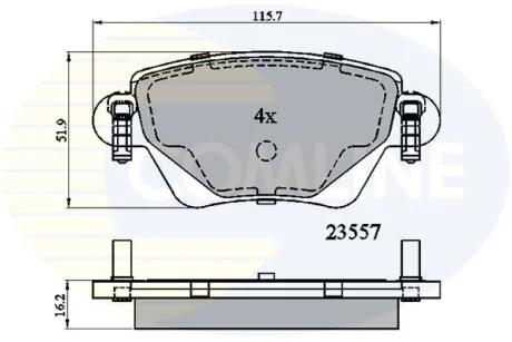Comline - Гальмівні колодки до дисків COMLINE CBP01114