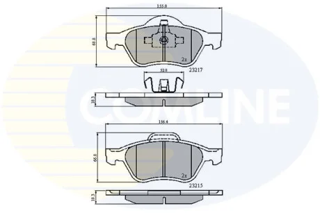 Comline - Гальмівні колодки до дисків COMLINE CBP01115