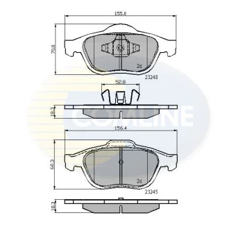 Comline - Гальмівні колодки до дисків COMLINE CBP01116
