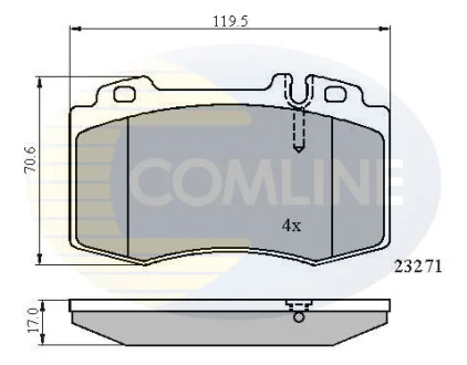 Comline - Гальмівні колодки до дисків COMLINE CBP01117