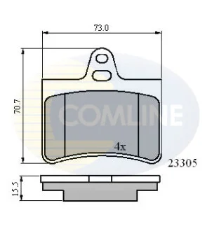 Comline - Гальмівні колодки до дисків COMLINE CBP01122