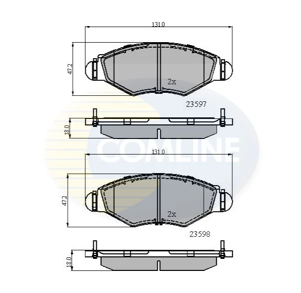 Comline - Гальмівні колодки до дисків COMLINE CBP01131 (фото 1)