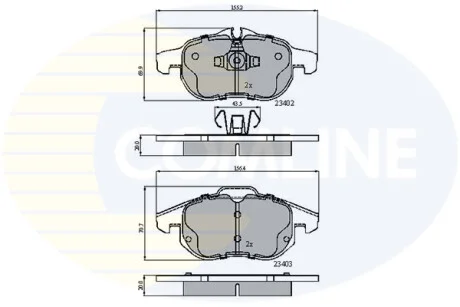 Comline - Гальмівні колодки до дисків COMLINE CBP01137