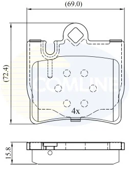 Comline - Гальмівні колодки до дисків COMLINE CBP01143