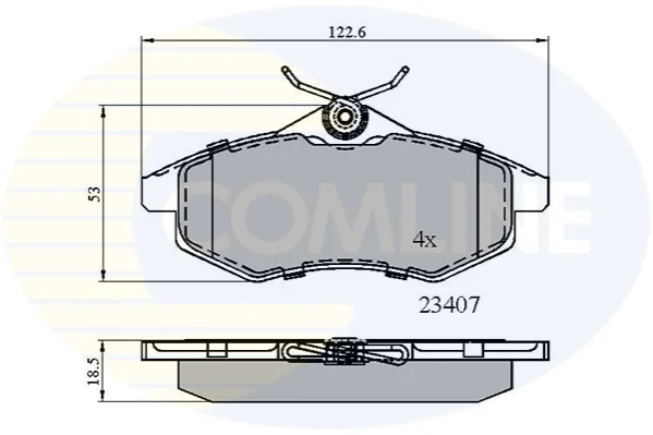 Comline - Гальмівні колодки до дисків COMLINE CBP01145 (фото 1)