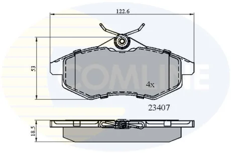 Comline - Гальмівні колодки до дисків COMLINE CBP01145