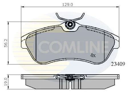 Comline - Гальмівні колодки до дисків COMLINE CBP01146