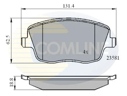 Comline - Гальмівні колодки до дисків COMLINE CBP01147