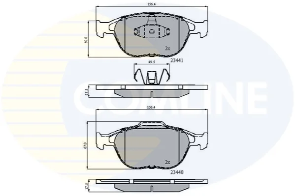 Comline - Гальмівні колодки до дисків COMLINE CBP01150 (фото 1)