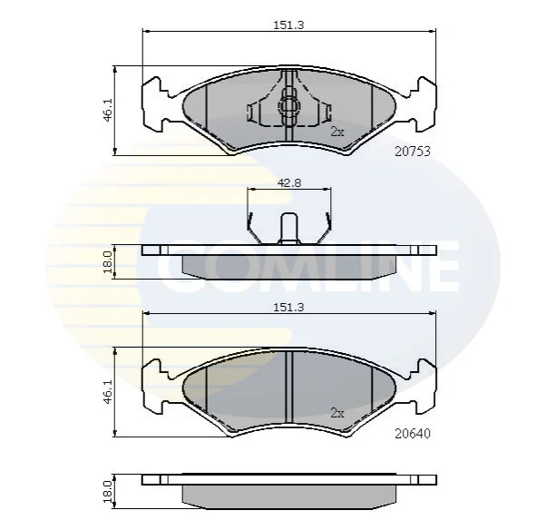 Comline - Гальмівні колодки до дисків COMLINE CBP0118 (фото 1)