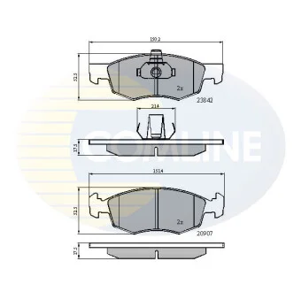 Comline - Гальмівні колодки до дисків COMLINE CBP01221