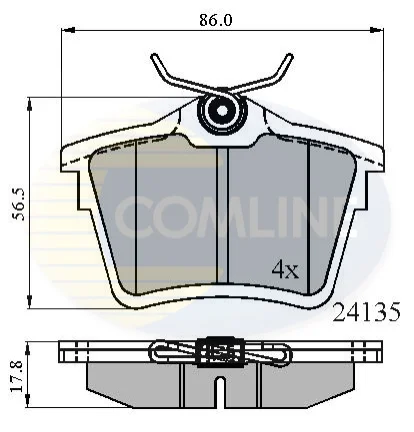 Comline - Гальмівні колодки до дисків COMLINE CBP01252 (фото 1)
