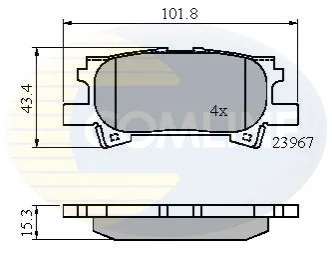 Comline - Гальмівні колодки до дисків COMLINE CBP01279 (фото 1)