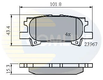 Comline - Гальмівні колодки до дисків COMLINE CBP01279