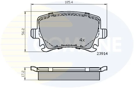 Comline - Гальмівні колодки до дисків COMLINE CBP01284