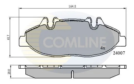 Comline - Гальмівні колодки до дисків COMLINE CBP01305