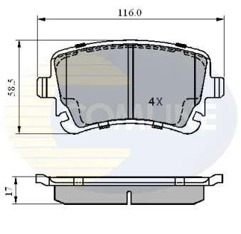 Comline - Гальмівні колодки до дисків COMLINE CBP01313