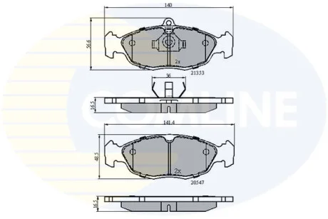 Comline - Гальмівні колодки до дисків COMLINE CBP0134