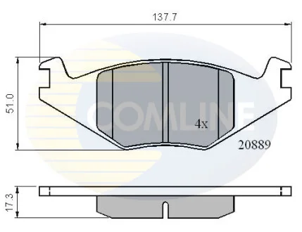 Comline - Гальмівні колодки до дисків COMLINE CBP0136