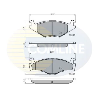 Comline - Гальмівні колодки до дисків COMLINE CBP0148