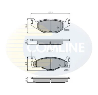 Comline - Гальмівні колодки до дисків COMLINE CBP0149